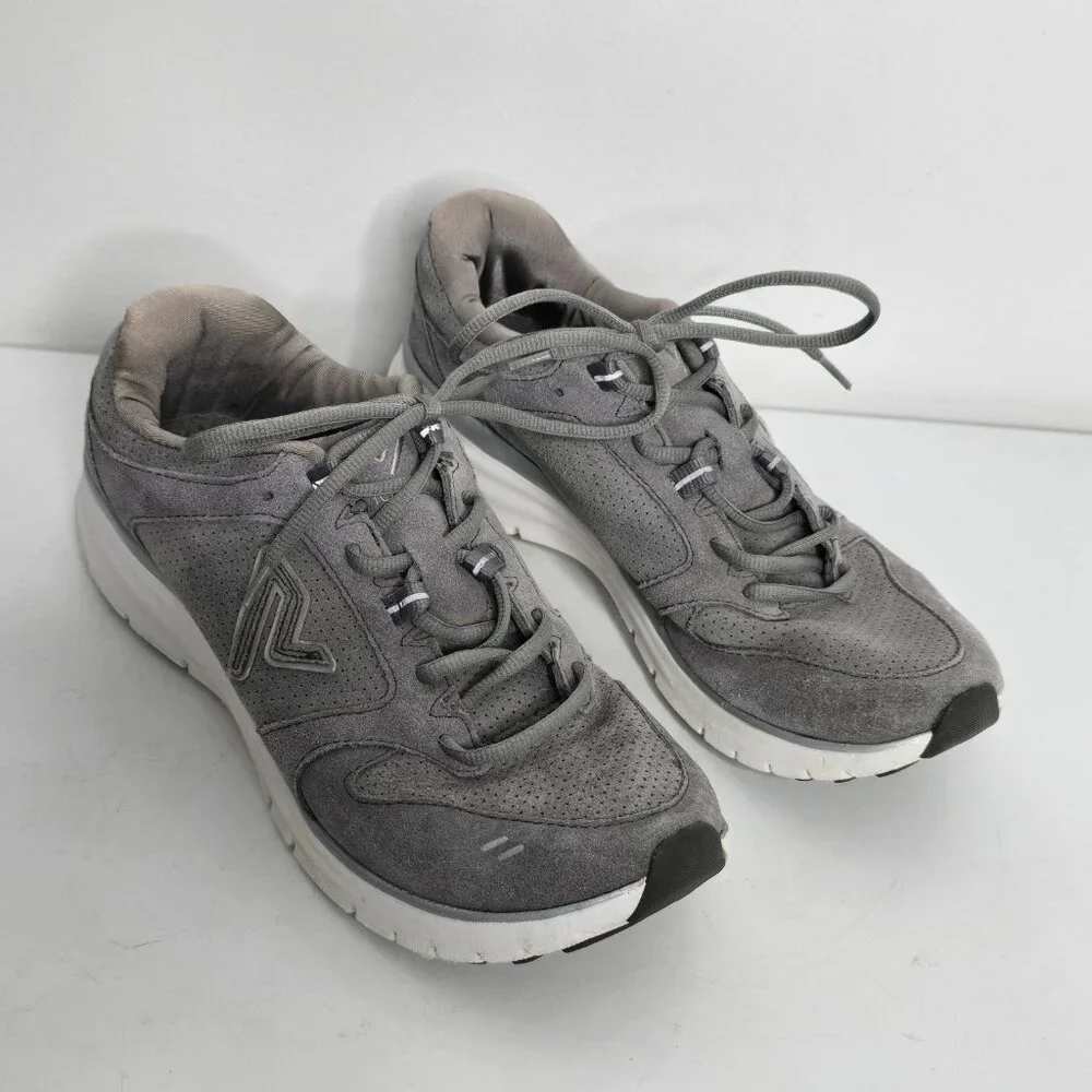 Vionic Womens Size 8.5 Revive 9264‎ Gray Suede Trainers Athletic Shoes